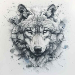 mystical-wolf-tattoo – tattoo design ideas free ai generated – surrealism-ambiguous-space – for-fingers – Gallery: wolves-inkby-ai