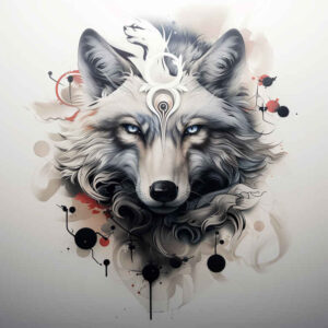 natural-look-wolf-tattoo – tattoo design ideas free ai generated – neotraditional-layered-fill – for-palm – Gallery: wolves-inkby-ai