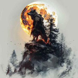 natural-look-wolf-tattoo – tattoo design ideas free ai generated – realism-true-rendering – for-knee – Gallery: wolves-inkby-ai