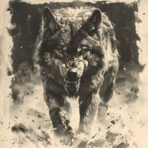 ornamental-wolf-tattoo – tattoo design ideas free ai generated – neotraditional-dynamic-color – for-heel – Gallery: wolves-inkby-ai