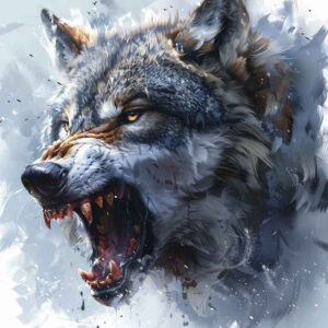 ornamental-wolf-tattoo – tattoo design ideas free ai generated – realism-sharp-focus – for-upper-thigh – Gallery: wolves-inkby-ai