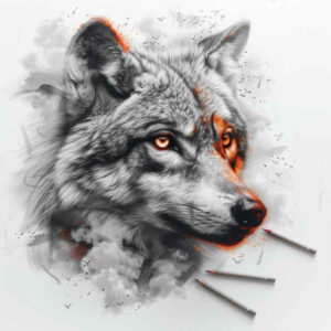 perseverance-symbol-wolf-tattoo – tattoo design ideas free ai generated – realism-high-resolution-tattoo – for-scapula – Gallery: wolves-inkby-ai