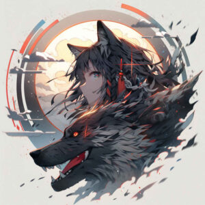power-symbol-wolf-tattoo – tattoo design ideas free ai generated – surrealism-fragmentation – for-collarbone – Gallery: wolves-inkby-ai