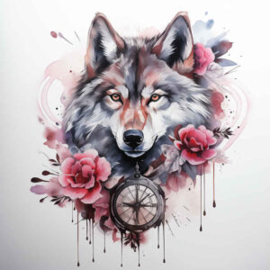 realistic-wolf-tattoo – tattoo design ideas free ai generated – realism-optical-illusion – for-ankle – Gallery: wolves-inkby-ai