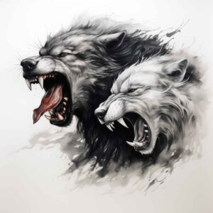 realistic-wolf-tattoo – tattoo design ideas free ai generated – surrealism-juxtaposition – for-neck – Gallery: wolves-inkby-ai