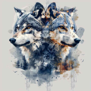 shadow-and-light-wolf-tattoo – tattoo design ideas free ai generated – neotraditional-decorative-detail – for-triceps – Gallery: wolves-inkby-ai