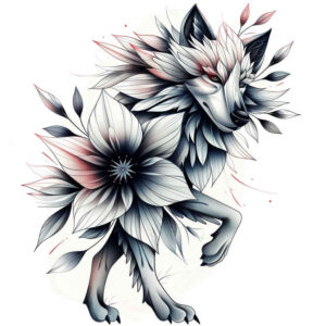 spiritual-wolf-tattoo-for-men – tattoo design ideas free ai generated – neotraditional-classic-motifs – for-abdomen – Gallery: wolves-inkby-ai