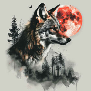 spiritual-wolf-tattoo-for-men – tattoo design ideas free ai generated – surrealism-symbolic-motifs – for-side-torso – Gallery: wolves-inkby-ai