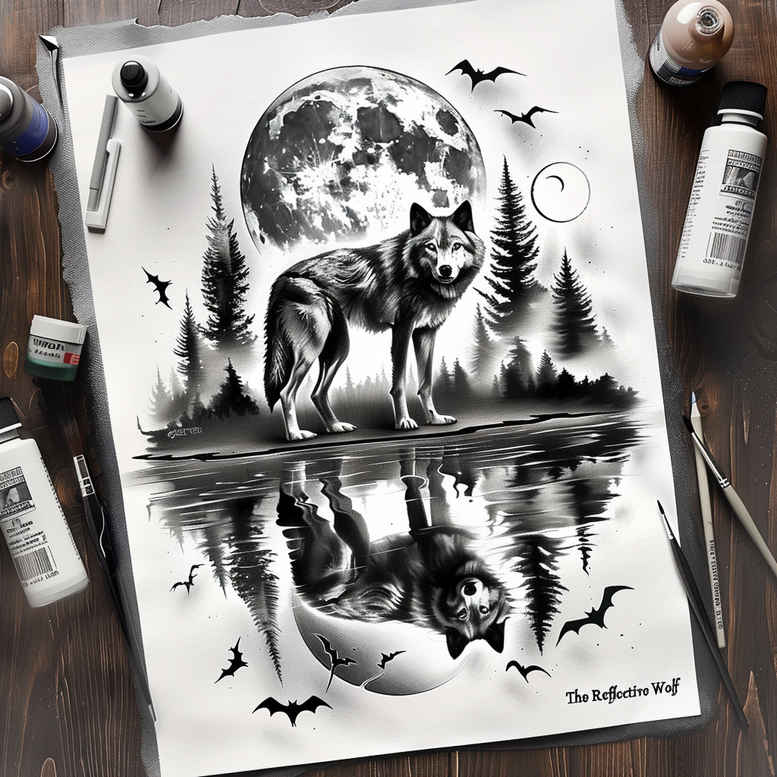 symbolic-meaning-wolf-tattoo – tattoo design ideas free ai generated – neotraditional-subtle-tone – for-lower-arm – Gallery: wolves-inkby-ai