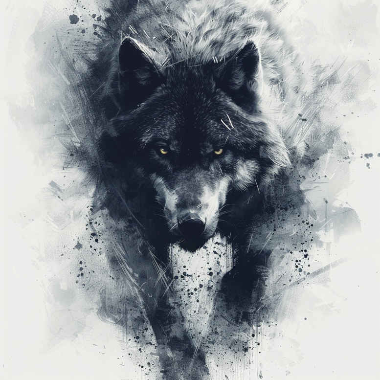 symbolic-wolf-tattoo – tattoo design ideas free ai generated – neotraditional-refined-lines – for-wrist – Gallery: wolves-inkby-ai