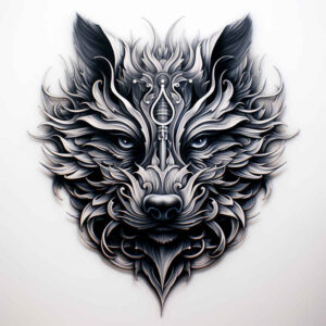 wolves tattoo design ideas decorative detail alpha energy for nape