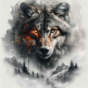 wolves tattoo design ideas color depth alpha energy for upper shoulder