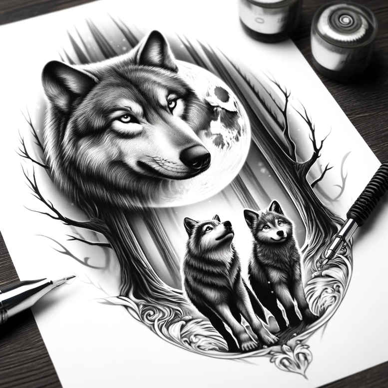 wolves tattoo design ideas unreal light alpha energy for wrist side
