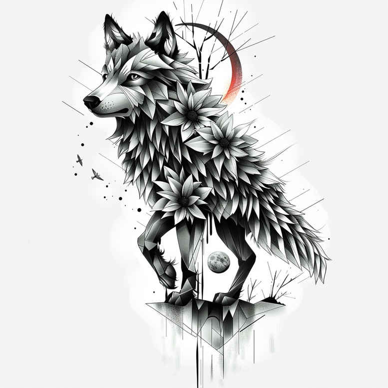 wolves tattoo design ideas gentle shadow ancient guardian for hip
