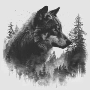 wolves tattoo design ideas accent shading ancient guardian for stomach