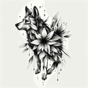 wolves tattoo design ideas high-contrast ancient guardian stands for resilience