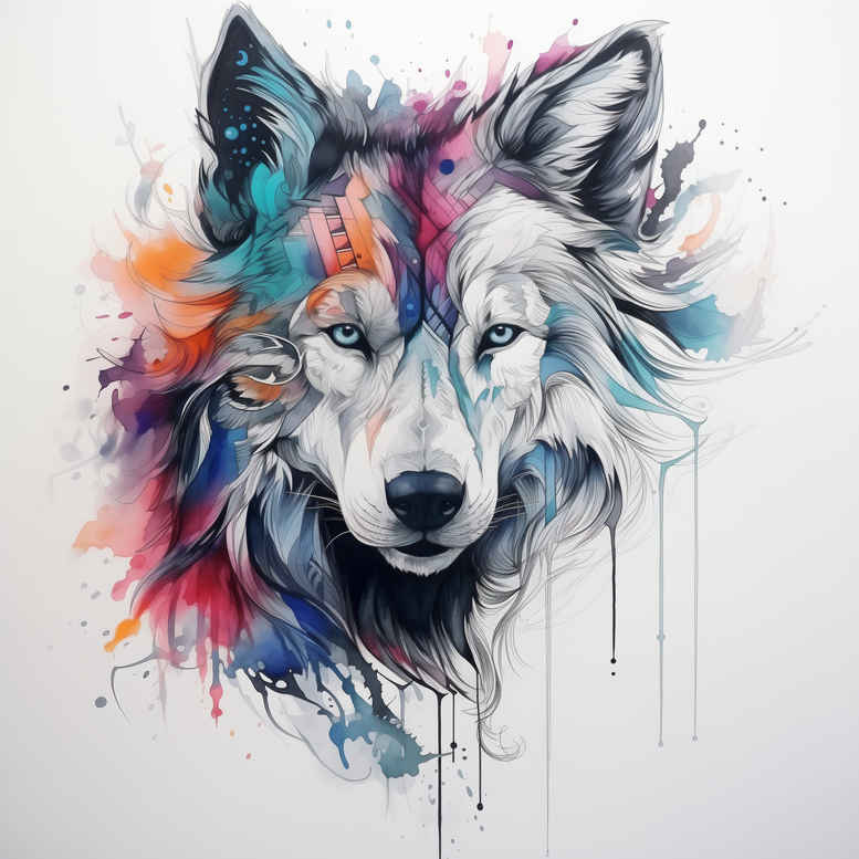wolves tattoo design ideas low-key cold gaze for arm
