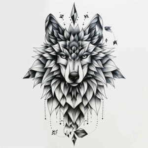 wolves tattoo design ideas Realism transparent layer cold gaze meaning courage