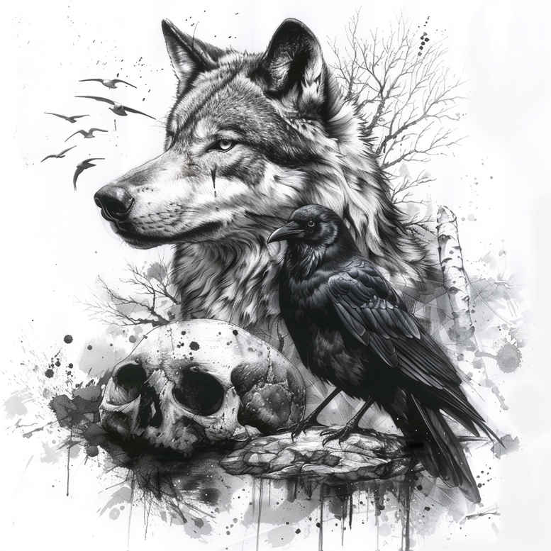 wolves tattoo design ideas spectral hues deep forest mark stands for strength