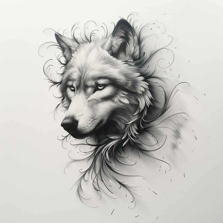 wolves tattoo design ideas Surrealism psychological depth deep forest mark symbol of perseverance
