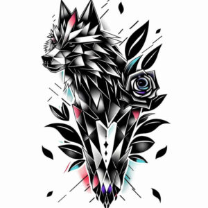 wolves tattoo design ideas Surrealism transcendent fang bearer meaning endurance