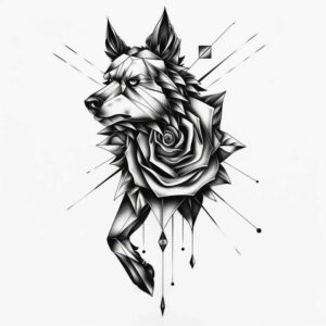 wolves tattoo design ideas Realism detailed rendering fang bearer meaning perseverance