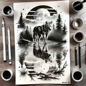 wolves tattoo design ideas bold highlights feral echo embodying courage