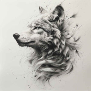 wolves tattoo design ideas ultra-detailed feral echo symbolising resilience