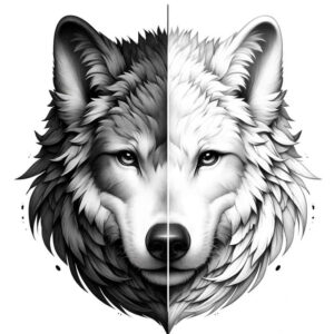 wolves tattoo design ideas Realism soft focus fierce loyalty strength and power