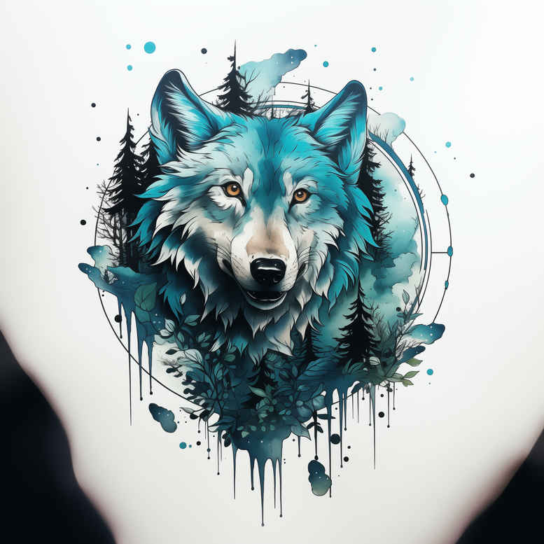 wolves tattoo design ideas refined color palette forest spirit for upper back