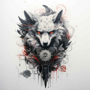 wolves tattoo design ideas color overlays hunting presence courage and power