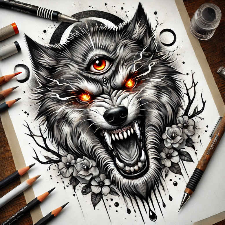 wolves tattoo design ideas Realism natural look hunting presence determination and power