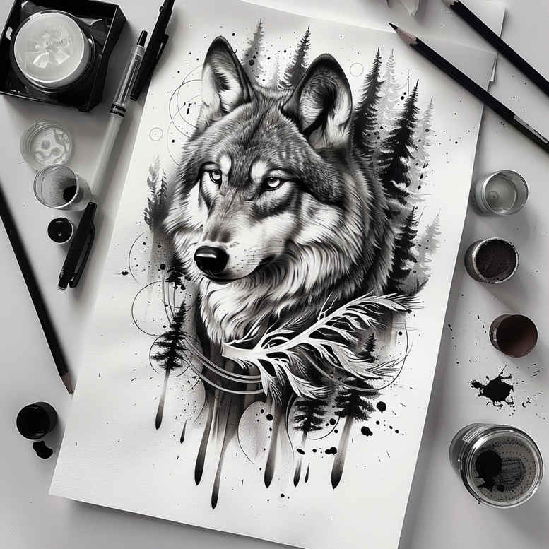 wolves tattoo design ideas rich blacks hunting presence for thigh