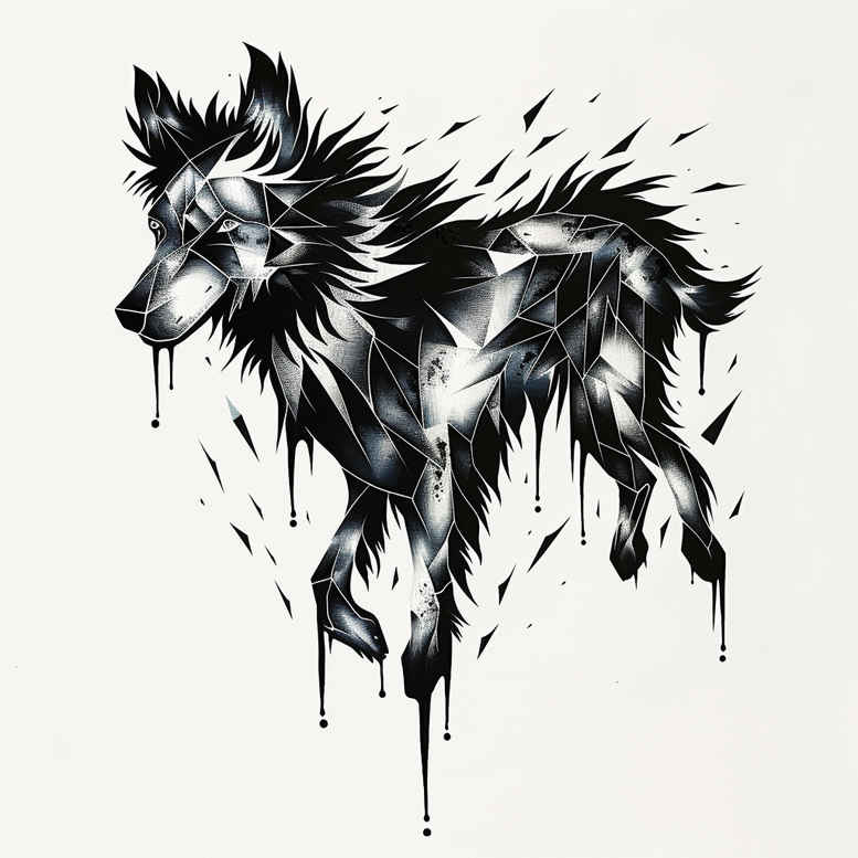 wolves tattoo design ideas Realism portrait realism lone hunter for back of neck