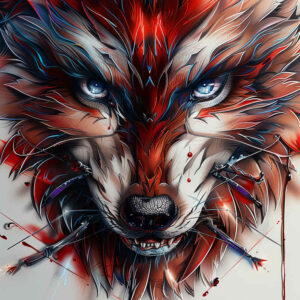 wolves tattoo design ideas Surrealism disorienting lone hunter for spine