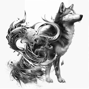 wolves tattoo design ideas dreamlike lone hunter symbol of endurance