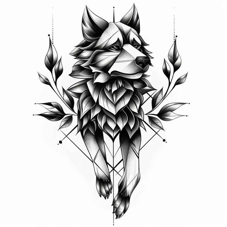 wolves tattoo design ideas watercolor-style moon howler meaning perseverance