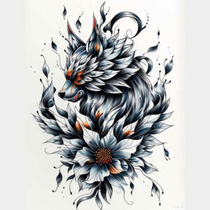 wolves tattoo design ideas Realism smooth gradients moon howler shows perseverance
