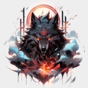 wolves tattoo design ideas Neotraditional vivid color moonlit watcher shows courage