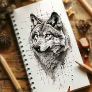 wolves tattoo design ideas Realism realistic proportions moonlit watcher stands for endurance