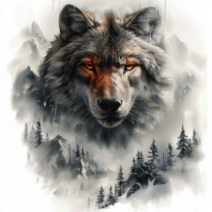 wolves tattoo design ideas glowing mountain shadow for heel