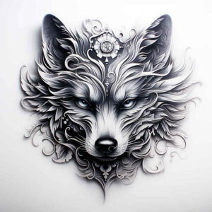 wolves tattoo design ideas textural detail mystic path for stomach