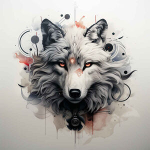 wolves tattoo design ideas line-art nature\'s ghost for ankle