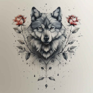wolves tattoo design ideas Surrealism ethereal nature\'s ghost for scapula