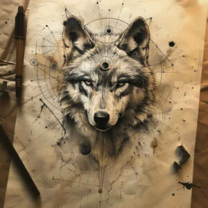 wolves tattoo design ideas fisheye nature\'s ghost for toe