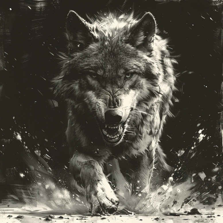 wolves tattoo design ideas Realism skin texture night stalker for hand
