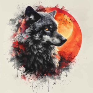 wolves tattoo design ideas Surrealism enigmatic visuals night stalker for nape