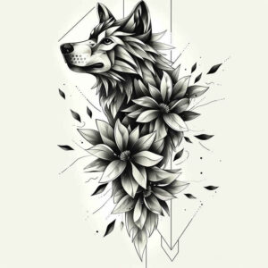 wolves tattoo design ideas vintage influence night stalker for shin