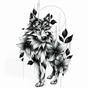 wolves tattoo design ideas black-and-white night stalker for toe