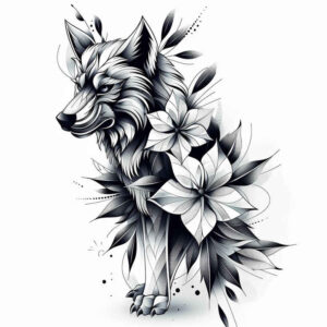wolves tattoo design ideas Realism reflective light nocturnal strength for stomach